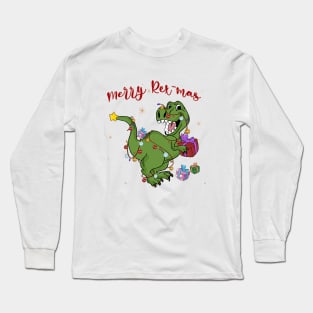 Merry rex-mas Long Sleeve T-Shirt